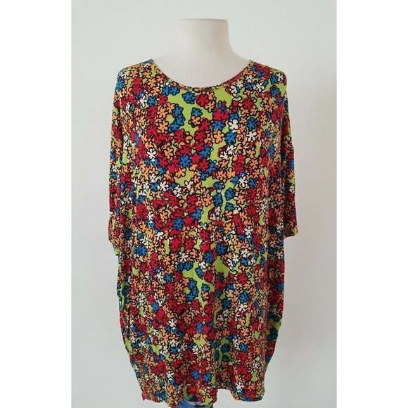 LuLaRoe Dresses & Skirts - LulaRoe Flower Themed Multicolored Dress Size Medi
